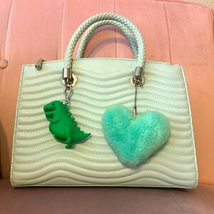 Sea foam green crossbody large purse